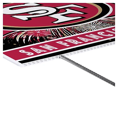 San Francisco 49ers 24" x 18" Patriotic Fireworks Outdoor Yard Sign