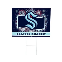 Seattle Kraken 24" x 18" Patriotic Fireworks Outdoor Yard Sign