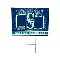 Seattle Mariners 24" x 18" Patriotic Fireworks Outdoor Yard Sign