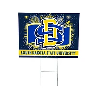 South Dakota State Jackrabbits 24" x 18" Patriotic Fireworks Outdoor Yard Sign