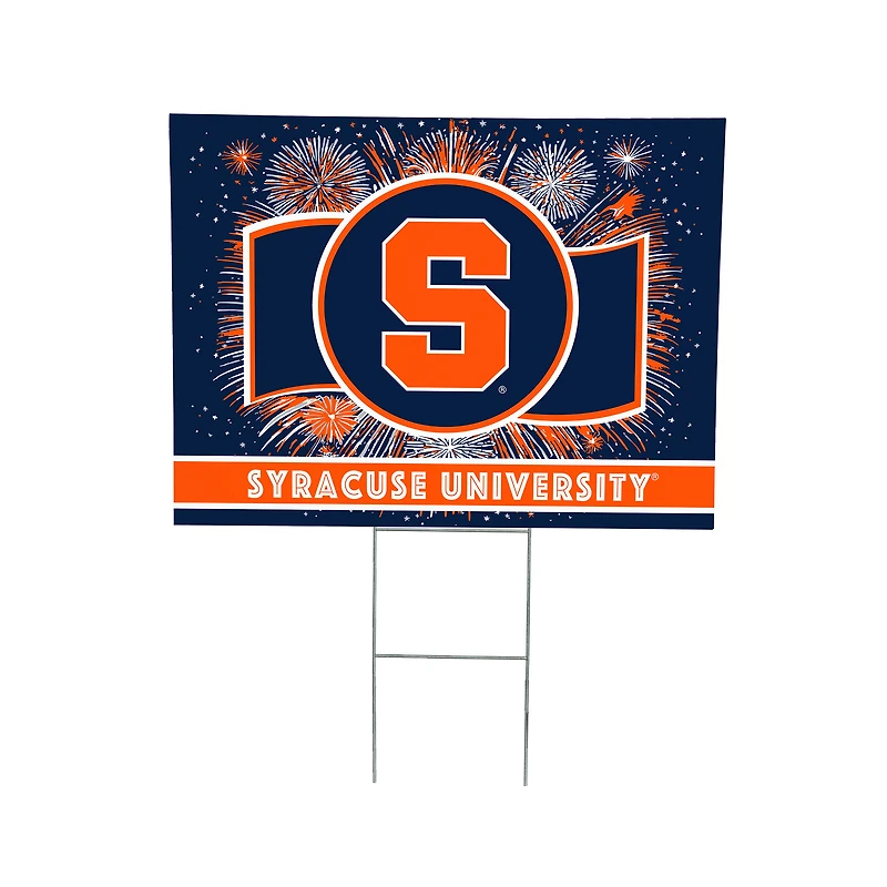 Syracuse Orange 24" x 18" Patriotic Fireworks Outdoor Yard Sign
