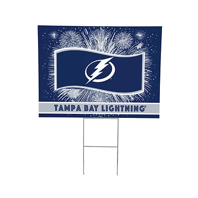 Tampa Bay Lightning 24" x 18" Patriotic Fireworks Outdoor Yard Sign