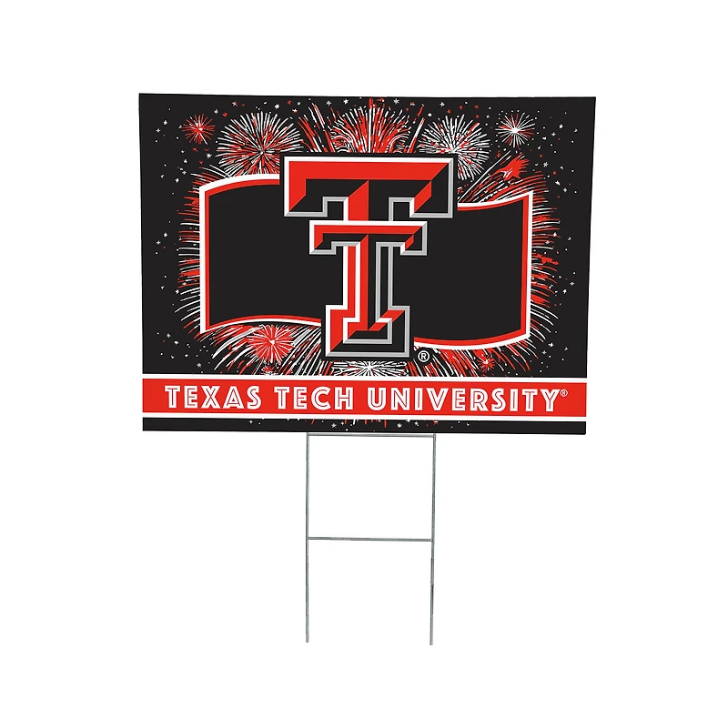 Texas Tech Red Raiders 24" x 18" Patriotic Fireworks Outdoor Yard Sign