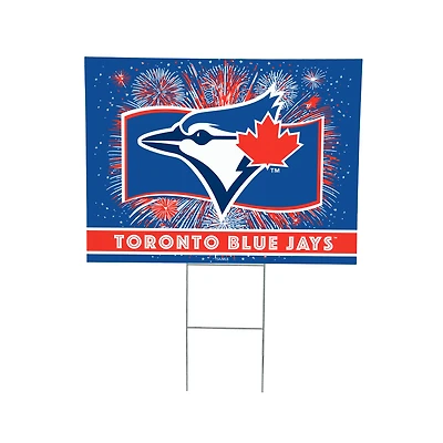 Toronto Blue Jays 24" x 18" Patriotic Fireworks Outdoor Yard Sign