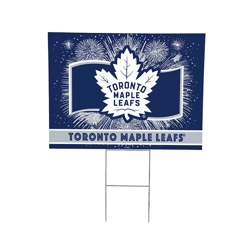 Toronto Maple Leafs 24" x 18" Patriotic Fireworks Outdoor Yard Sign