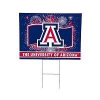 Arizona Wildcats 24" x 18" Patriotic Fireworks Outdoor Yard Sign