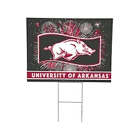 Arkansas Razorbacks 24" x 18" Patriotic Fireworks Outdoor Yard Sign