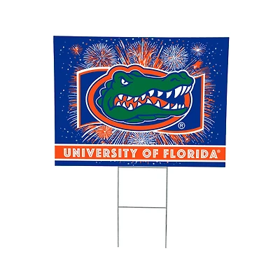 Florida Gators 24" x 18" Patriotic Fireworks Outdoor Yard Sign