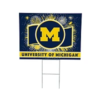Michigan Wolverines 24" x 18" Patriotic Fireworks Outdoor Yard Sign