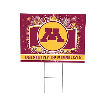 Minnesota Golden Gophers 24" x 18" Patriotic Fireworks Outdoor Yard Sign