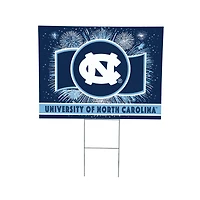 North Carolina Tar Heels 24" x 18" Patriotic Fireworks Outdoor Yard Sign