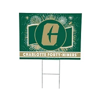 Charlotte 49ers 24" x 18" Patriotic Fireworks Outdoor Yard Sign