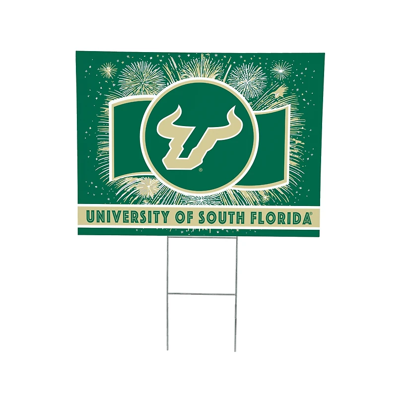 South Florida Bulls 24" x 18" Patriotic Fireworks Outdoor Yard Sign