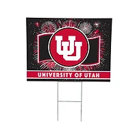 Utah Utes 24" x 18" Patriotic Fireworks Outdoor Yard Sign