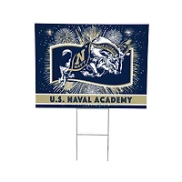 Navy Midshipmen 24" x 18" Patriotic Fireworks Outdoor Yard Sign