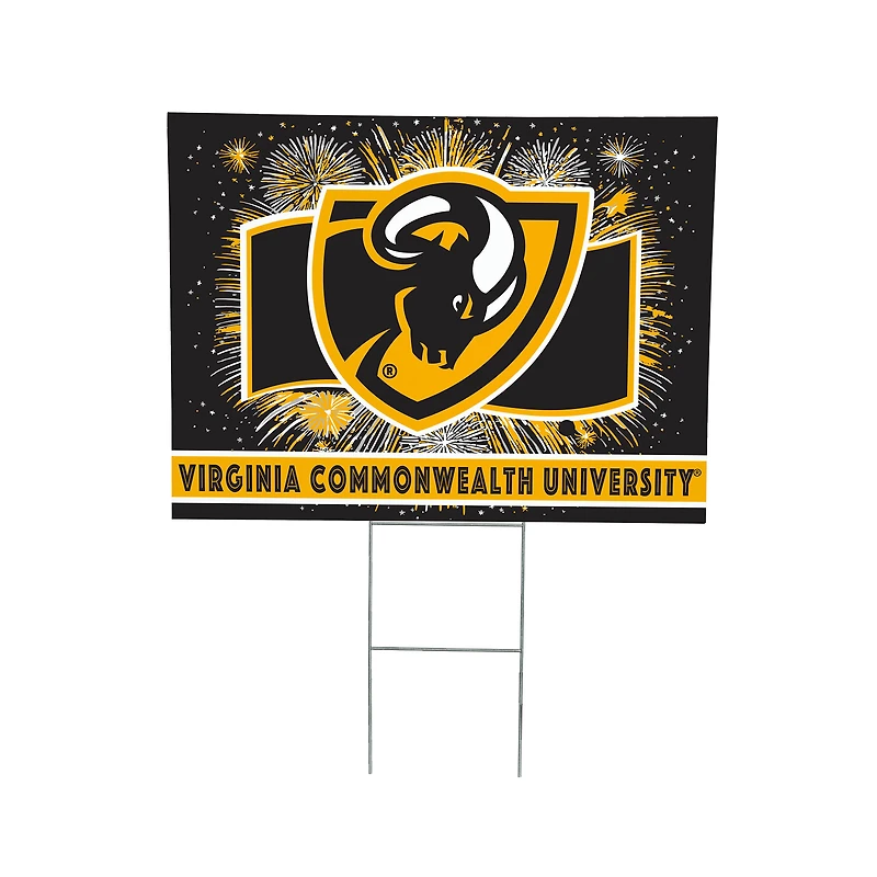 VCU Rams 24" x 18" Patriotic Fireworks Outdoor Yard Sign