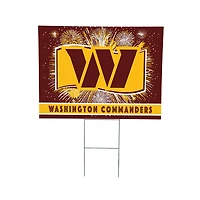 Washington Commanders 24" x 18" Patriotic Fireworks Outdoor Yard Sign