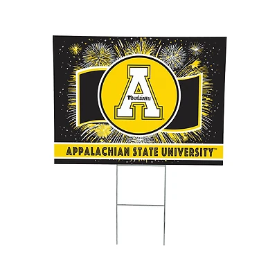 Appalachian State Mountaineers 24" x 18" Patriotic Fireworks Outdoor Yard Sign