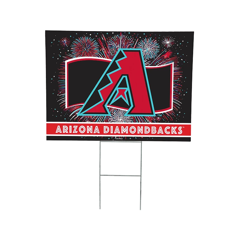 Arizona Diamondbacks 24" x 18" Patriotic Fireworks Outdoor Yard Sign
