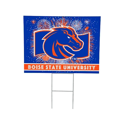 Boise State Broncos 24" x 18" Patriotic Fireworks Outdoor Yard Sign