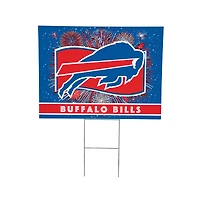 Buffalo Bills 24" x 18" Patriotic Fireworks Outdoor Yard Sign