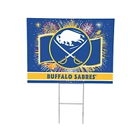 Buffalo Sabres 24" x 18" Patriotic Fireworks Outdoor Yard Sign