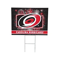 Carolina Hurricanes 24" x 18" Patriotic Fireworks Outdoor Yard Sign