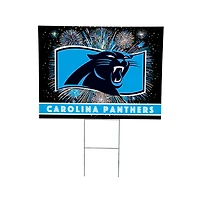 Carolina Panthers 24" x 18" Patriotic Fireworks Outdoor Yard Sign