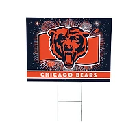 Chicago Bears 24" x 18" Patriotic Fireworks Outdoor Yard Sign