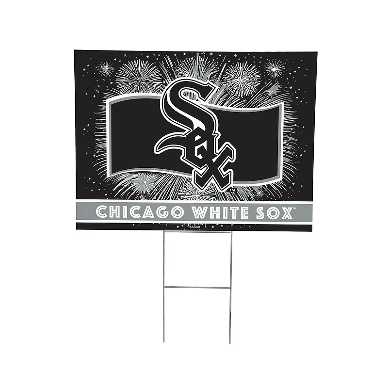 Chicago White Sox 24" x 18" Patriotic Fireworks Outdoor Yard Sign
