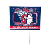 Cleveland Guardians 24" x 18" Patriotic Fireworks Outdoor Yard Sign