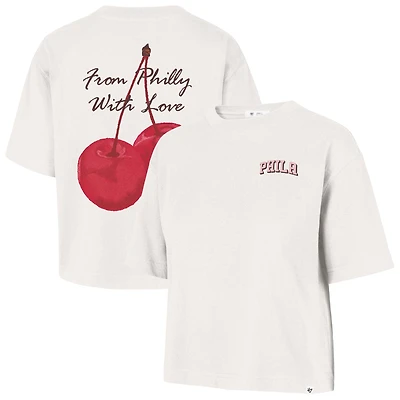 Women's '47 Cream Philadelphia 76ers Love Letter Reed City T-Shirt