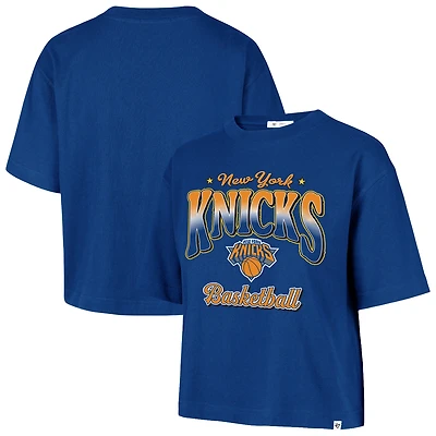 Women's '47 Blue New York Knicks Vibe Check Reed City T-Shirt