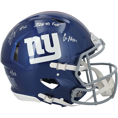 Arvell Reese New York Giants Autographed Riddell Speed Authentic Helmet with Multiple Inscriptions - Limited Edition of 25