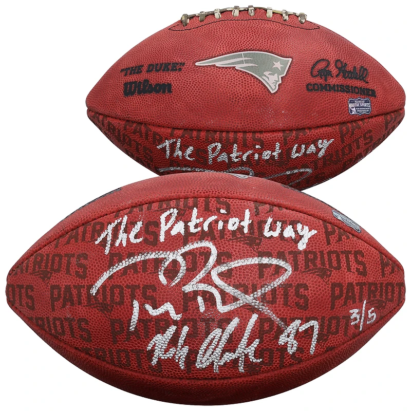 Tom Brady & Rob Gronkowski New England Patriots Autographed Duke Showcase Football with "The Patriot Way" Inscription - Limited Edition of 5