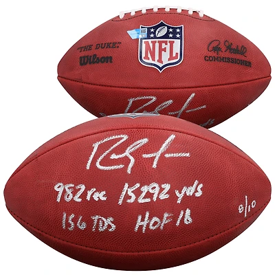 Randy Moss Minnesota Vikings Autographed Duke Full Color Football with Multiple Inscriptions - Limited Edition of 10