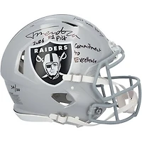 Fernando Mendoza Las Vegas Raiders Autographed Riddell Speed Authentic Helmet with Multiple Inscriptions - Limited Edition of 50