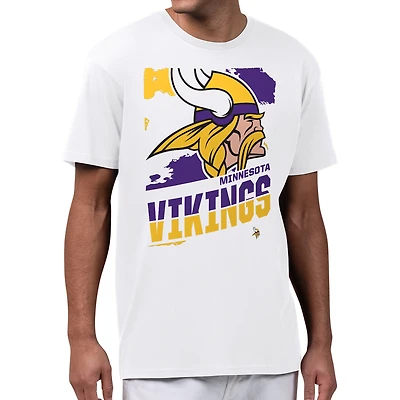 Men's Starter  White Minnesota Vikings Zoom Graphic T-Shirt