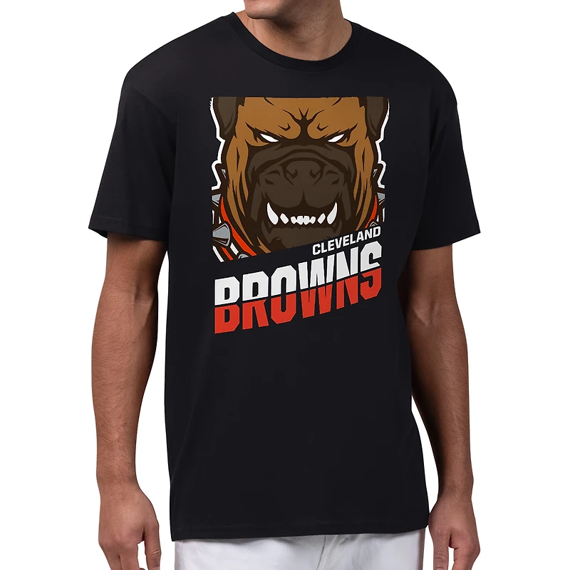 Men's Starter Black Cleveland Browns Zoom Graphic T-Shirt