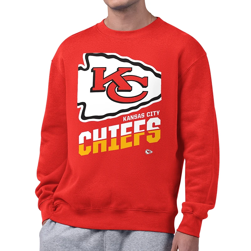 Men's Starter Red Kansas City Chiefs Zoom Graphic Fleece Sweatshirt