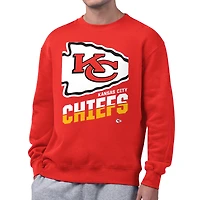 Men's Starter  Red Kansas City Chiefs Zoom Graphic Fleece Sweatshirt