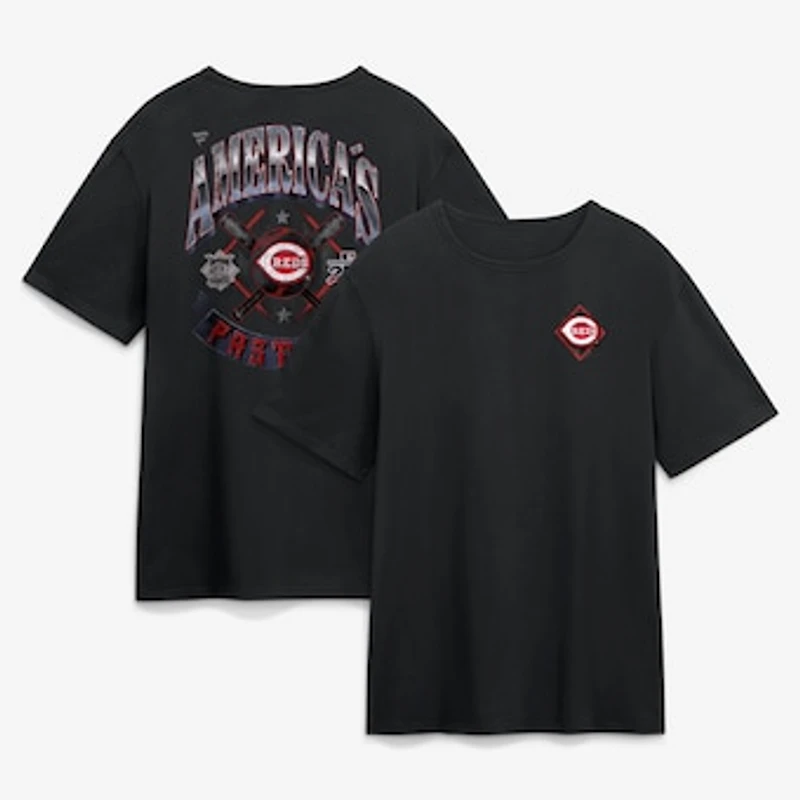 Men's Black Cincinnati Reds Americana T-Shirt
