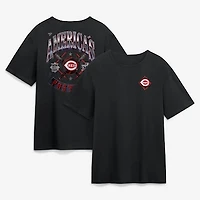 Men's  Black Cincinnati Reds Americana T-Shirt
