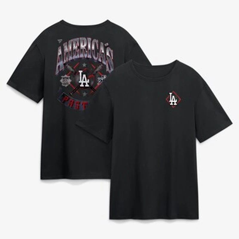 Men's Black Los Angeles Dodgers Americana T-Shirt