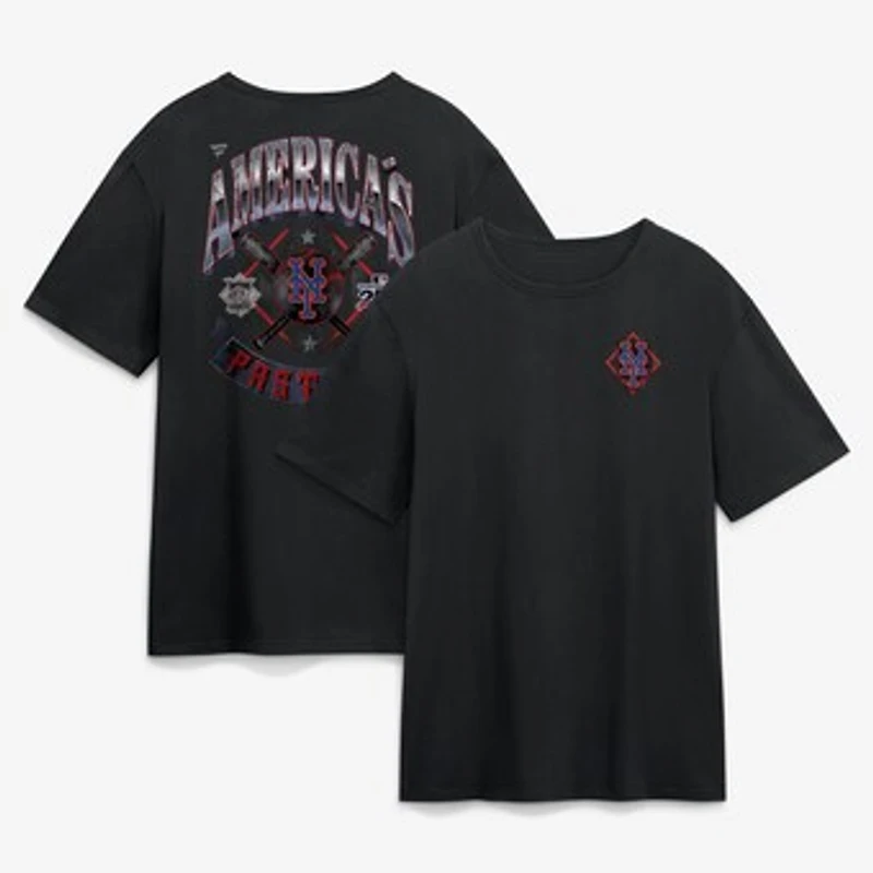 Men's Black New York Mets Americana T-Shirt