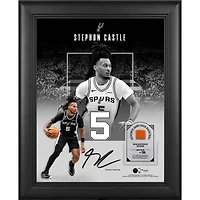 Stephon Castle San Antonio Spurs Facsimile Signature Framed 11" x 14" Showcase Collage with a Piece of Game-Used Basketball - Limited Edition of 250