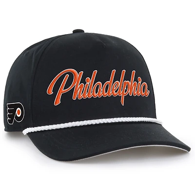 Men's '47 Black Philadelphia Flyers Overhand Hitch Adjustable Hat
