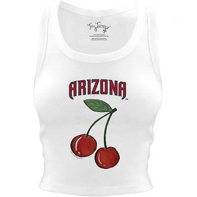Women's Tiny Turnip White Arizona Diamondbacks Cherries Crop Tank Top