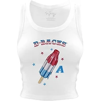 Women's Tiny Turnip White Arizona Diamondbacks Rocket Pop Crop Tank Top
