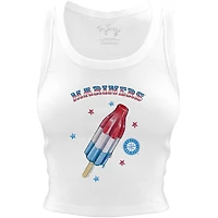 Women's Tiny Turnip White Seattle Mariners Rocket Pop Crop Tank Top